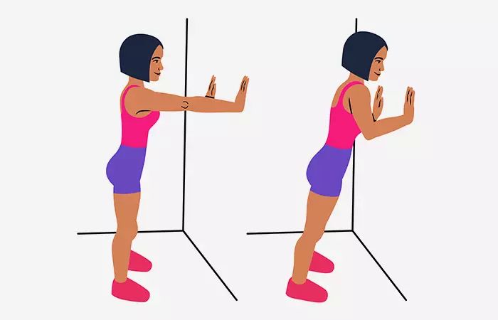 Wall push-ups for beginners at home--7 Simple Full Body Home Workouts for Beginners Without Equipment
