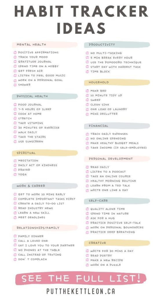 9 Habit Tracking Tips to Build a Fitness Journal or Checklist