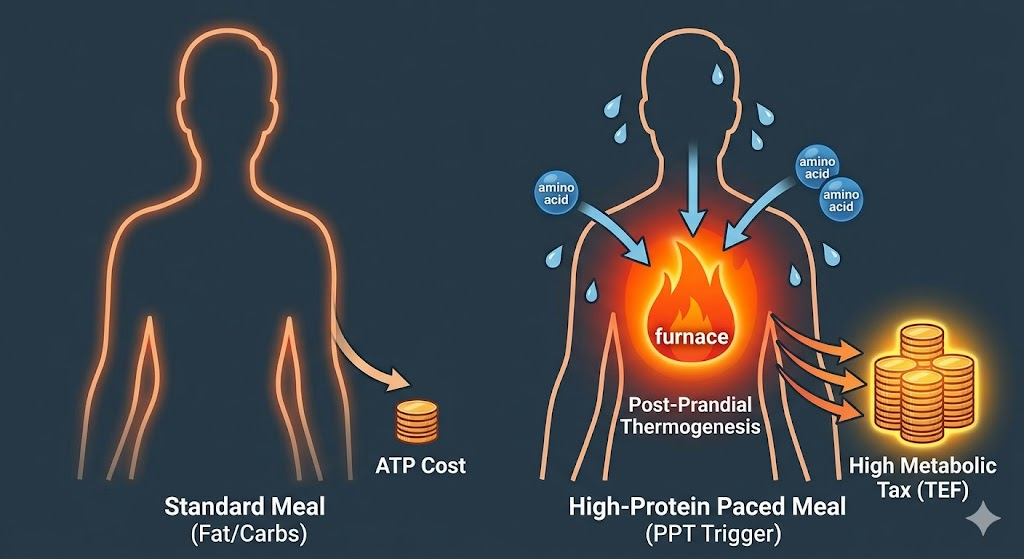 Post-Prandial Thermogenesis: The Clinical Protocol for Melting Fat via Protein Pacing